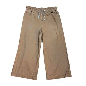 Kensie Jeans High Waist Mom Wide-Leg Paperbag‎ Pants Size 12/31 Beige Khaki Crop